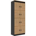 Ver imagem 1 de Armário Locker Guarda Volume 8 Portas com Chave Amêndoa/Preto