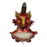 Incensário Cascata Dragão Baby Vermelho 12 cm Resina - 2