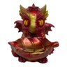 Incensário Cascata Dragão Baby Vermelho 12 cm Resina - 1