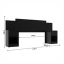 Ver imagem 3 de Cabeceira de Casal Sublime 2 Gavetas 2 Nichos