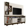 Estante para Sala Home Theater Bravo TV 65 Polegadas c/ Pés Off White/ Savana - 1