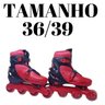 Patins Inline Roller de 4 Rodas Vermelho Elite Tamanho:36/39 - 2