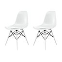 Ver imagem 1 de Conjunto com 2 Cadeiras para Sala de Jantar Eames PP Dsw Inj Branco