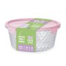 Conjunto 3 Potes Plasvale P M G Vasilhas de Plástico Tampa com Trava Colorida Cristal - 2