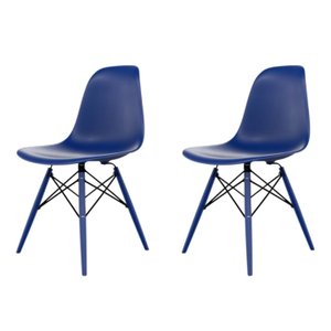 Conjunto com 2 Cadeiras para Sala de Jantar Eames Pp Dsw Inj 