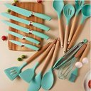 Ver imagem 5 de Kit Utensílios de Cozinha Jogo Completo 19 Peças - Verde
