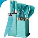 Ver imagem 1 de Kit Utensílios de Cozinha Jogo Completo 19 Peças - Verde