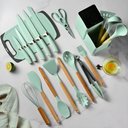 Ver imagem 2 de Kit Utensílios de Cozinha Jogo Completo 19 Peças - Verde