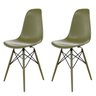 Conjunto com 2 Cadeiras para Sala de Jantar Eames Pp Dsw Inj - 2