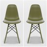 Conjunto com 2 Cadeiras para Sala de Jantar Eames Pp Dsw Inj - 1