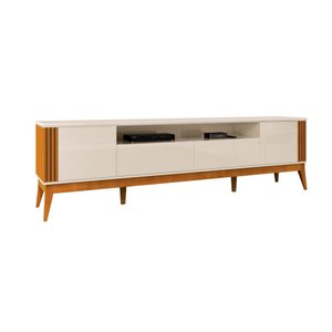 Rack para Tv até 75 Polegadas 2 Pt 2 Gv Morgan Off White e Cedro Naturale 220cm