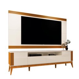 Rack para Tv até 75 Polegadas 2 Pt 2 Gv Morgan Off White e Cedro Naturale 220cm - 2