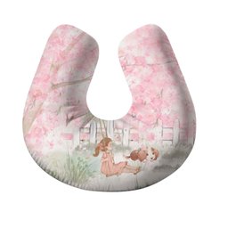Almofada de Amamentação com Zíper Floral Menina Rosa Jardim - 2