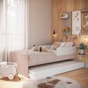 Ver imagem 2 de Cama Infantil Protetores Laterais e Cama Auxiliar 194X94,2cm Branco/Rosa