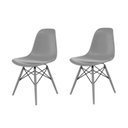 Ver imagem 1 de Conjunto com 2 Cadeiras para Sala de Jantar Eames PP Dsw Inj Cinza/Konkret
