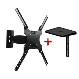 Suporte Tv Articulado Led/lcd 23 a 55 + Suporte Decodificador Sbpr137 Brasforma - 1