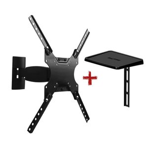 Suporte Tv Articulado Led/lcd 23 a 55 + Suporte Decodificador Sbpr137 Brasforma