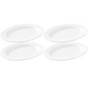 Ver imagem 1 de 4 Travessas Bandeja Rasa Melamina Branca 25x18cm Oval Refratária Servir