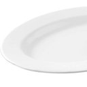 Ver imagem 3 de 4 Travessas Bandeja Rasa Melamina Branca 25x18cm Oval Refratária Servir