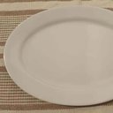 Ver imagem 4 de 4 Travessas Bandeja Rasa Melamina Branca 25x18cm Oval Refratária Servir