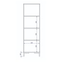 Ver imagem 5 de Estante Cristaleira Alta 1 Porta Vidro 3 Prateleiras