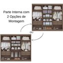 Ver imagem 2 de Guarda Roupa Leblon Castanho 6 Portas 4 Gavetas D’doro