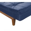 Ver imagem 5 de Sofá Cama Versátil 3 Lugares Império Reclinável Casal Pés Madeira Espuma Especial D33 Suede