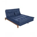 Ver imagem 7 de Sofá Cama Versátil 3 Lugares Império Reclinável Casal Pés Madeira Espuma Especial D33 Suede