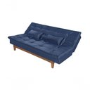 Ver imagem 6 de Sofá Cama Versátil 3 Lugares Império Reclinável Casal Pés Madeira Espuma Especial D33 Suede