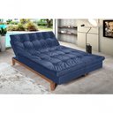 Ver imagem 1 de Sofá Cama Versátil 3 Lugares Império Reclinável Casal Pés Madeira Espuma Especial D33 Suede