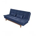 Ver imagem 3 de Sofá Cama Versátil 3 Lugares Império Reclinável Casal Pés Madeira Espuma Especial D33 Suede