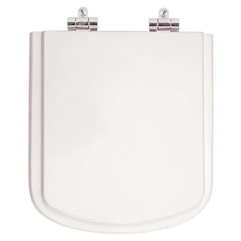 Tampa de Vaso Poliester com Amortecedor Dama Senso Branco para Bacia Roca