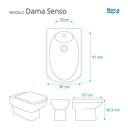 Ver imagem 2 de Tampa de Vaso Poliester com Amortecedor Dama Senso Branco para Bacia Roca
