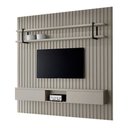 Ver imagem 5 de Painel para TV Ripado 240cm 100% MDF com Nicho Grigio com Preto Casa Lar Shop