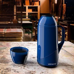 Garrafa Térmica Unitermi Roma de Vidro 0.5l - Azul - 2