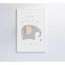 Ver imagem 5 de Quadro Infantil Hello Elefante Medidas 80x120 Cm Impressão Adesivo Fotográfico