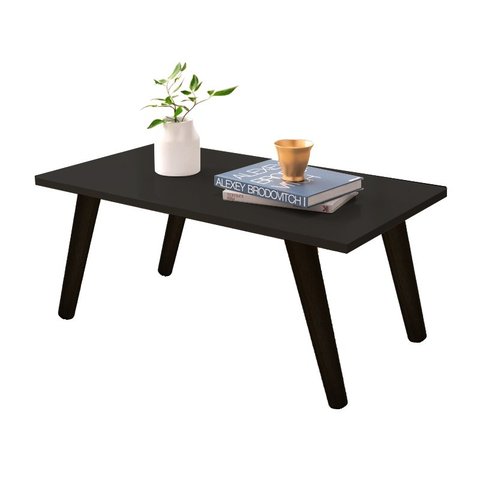 Mesa De Centro Sala de estar Decorativa - Tampo e Pé Preto