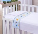 Ver imagem 1 de Lençol de Berço para Bebe Menino Azul 3 Peças Algodão Safari Animais:azul Safari