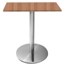 Ver imagem 1 de Mesa Beta Inox 75 Cm (altura) Disco Redondo Tampo Mdp Quadrado 60 Cm (larg) X 2,50 Cm (alt)