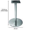 Ver imagem 4 de Mesa Beta Inox 75 Cm (altura) Disco Redondo Tampo Mdp Quadrado 60 Cm (larg) X 2,50 Cm (alt)