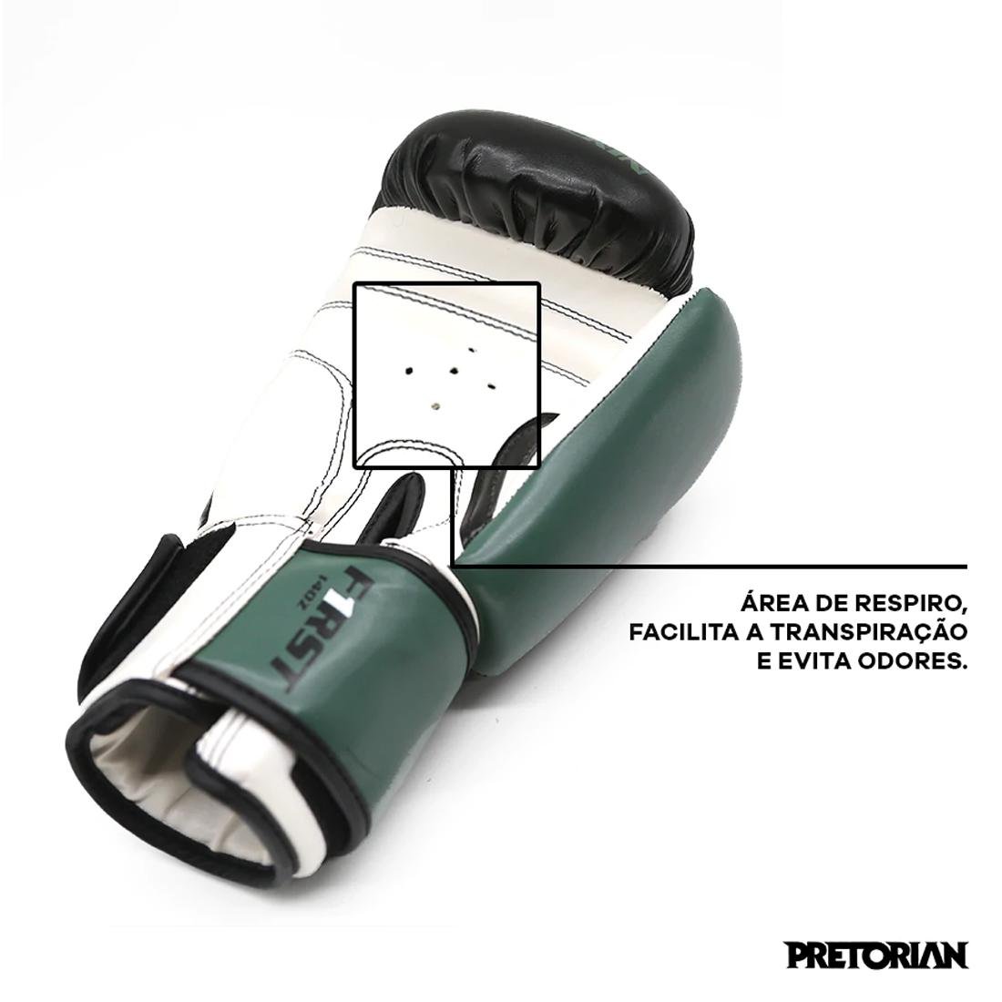 Luva de Boxe e Muay Thai First 14OZ Pretorian - Preto/Militar ...