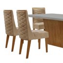 Ver imagem 3 de Mesa para Sala de Jantar Aida com 6 Cadeiras Safira Moderna Turim 07/off White/imbuia