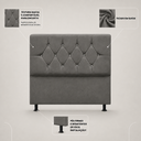 Ver imagem 1 de Cabeceira Estofada Cama Box Solteirão 100 cm Suede Ayla:Cinza