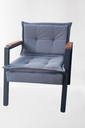 Ver imagem 2 de Poltrona Decorativa Fortaleza Gdecor- Tecido Linho Chumbo