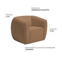 Ver imagem 3 de Poltrona Decorativa Premium Provença Bouclé Terracota - Nexta Casa