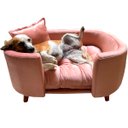 Ver imagem 1 de Sofá Caminha Pet Luxo em Sued Premium:rosê