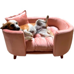 Sofá Caminha Pet Luxo em Sued Premium:rosê