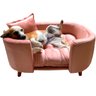 Sofá Caminha Pet Luxo em Sued Premium:rosê - 1