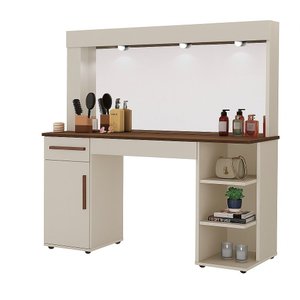 Penteadeira Off White Grande com 2 Gavetas e 1 Porta Cj