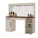 Ver imagem 1 de Penteadeira Off White Grande com 2 Gavetas e 1 Porta Cj